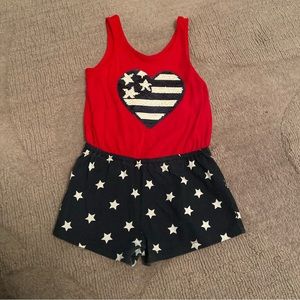 July 4th Ready! Reversible Sequin Romper